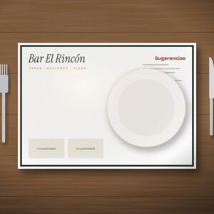 Manteles individuales de papel personalizados para bares
