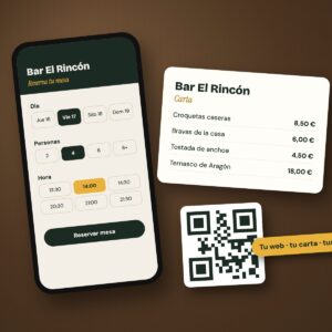 Web para restaurantes con carta QR y reservas online